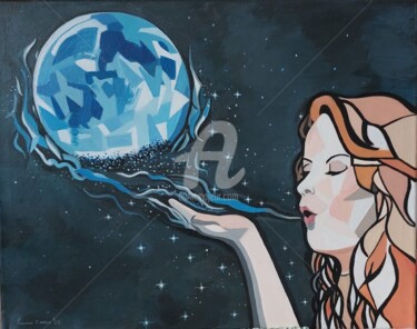 "Soffio di luna" başlıklı Tablo Laura Marra tarafından, Orijinal sanat, Akrilik