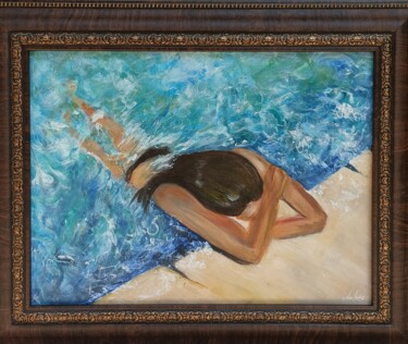 Водна прегръдка Painting titled "Водна прегръдка" by Anna Mytavska (Cabrerra), Original Artwork, Oil