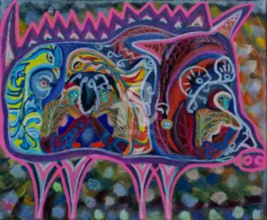 More than an animal Schilderij getiteld "More than an animal" door Krisline, Origineel Kunstwerk, Acryl