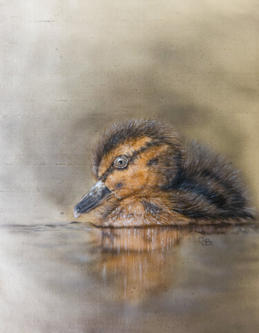 绘画 标题为““First swim” – Silk…” 由Olga Belova, 原创艺术品, 丙烯