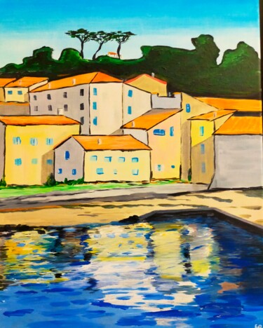 绘画 标题为“St Tropez  la Ponche” 由Hubert Bridoux, 原创艺术品, 丙烯