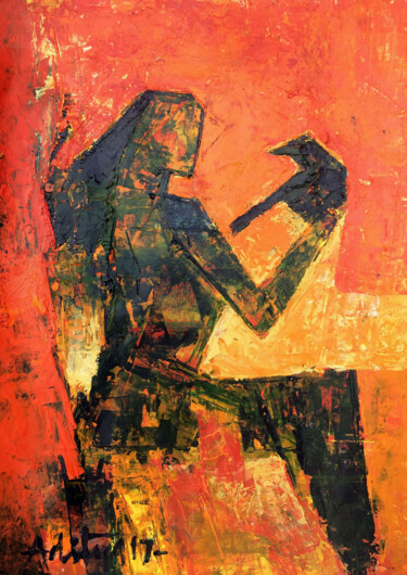Painting titled "contiguous series" by Aditya Dev, Original Artwork, Acrylic
