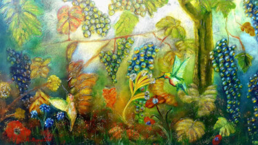 Painting titled "In the beginning" by Andre Devolder, Original Artwork, Oil