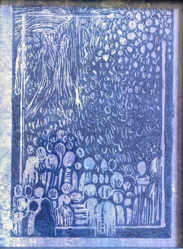 印花与版画 标题为“Vague à l’âme” 由Sandra Bédu, 原创艺术品, Linocuts