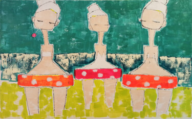 Pintura titulada "3 donetes" por Eva Hidalgo, Obra de arte original, Acrílico Montado en Bastidor de camilla de madera