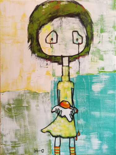 Pintura titulada "Eggony" por Eva Hidalgo, Obra de arte original, Acrílico Montado en Bastidor de camilla de madera
