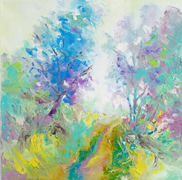 Painting titled "The calm fog is deep" by Natalie Rusinova, Original Artwork, Oil