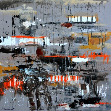 Peinture intitulée "trains" par Pol Ledent, Œuvre d'art originale, Huile Monté sur Châssis en bois
