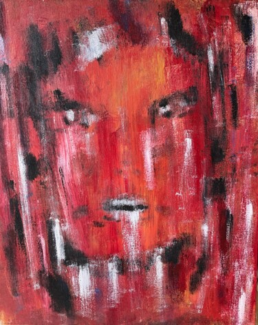 绘画 标题为“Brazen Red” 由Gina Lafont, 原创艺术品, 油