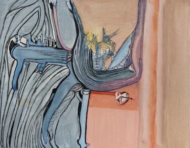 Peinture intitulée "DANZA EN AZUL" par Juan Luis Gandulfo, Œuvre d'art originale, Acrylique