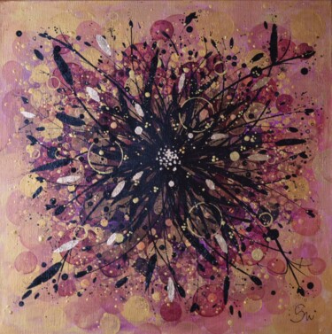Peinture intitulée "DIMENSION SACREE" par Nadine Stoeltzlen, Œuvre d'art originale, Encre Monté sur Châssis en bois