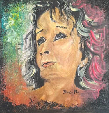 Painting titled "Couleurs" by Patricia M. Le Démon Du Crayon, Original Artwork, Acrylic Mounted on Cardboard