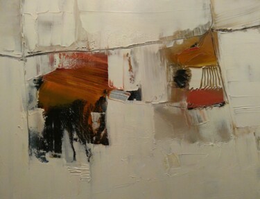 Malerei mit dem Titel "Memory on a Blank S…" von Stefan Fiedorowicz, Original-Kunstwerk, Öl