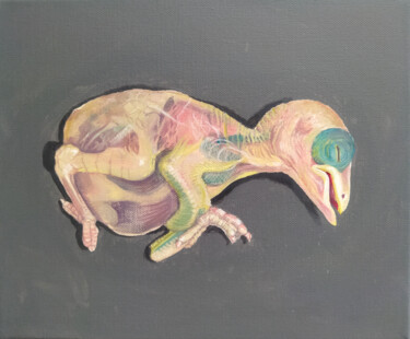 Painting titled "La vie est courte" by Grotsk, Original Artwork, Oil