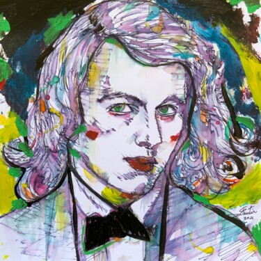 DANTE GABRIEL ROSSETTI Peinture intitulée "DANTE GABRIEL ROSSE…" par Lautir, Œuvre d'art originale, Acrylique