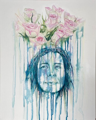 Painting titled "New Start" by Eb, Original Artwork, Oil