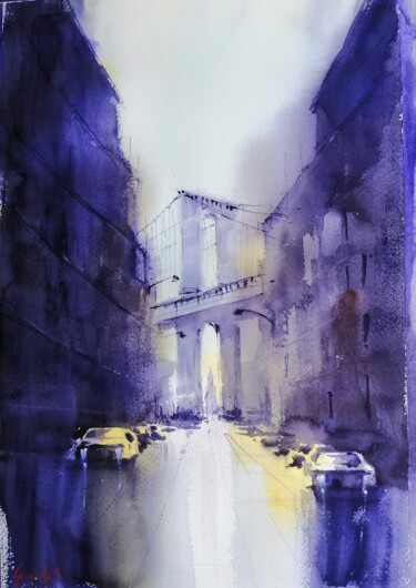 Pintura titulada "New York New York 11" por Giorgio Gosti, Obra de arte original, Acuarela