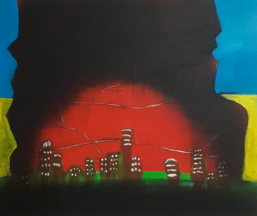 Pittura intitolato "20F22" da Gianni Mameli - Algoritmo, Opera d'arte originale, Acrilico