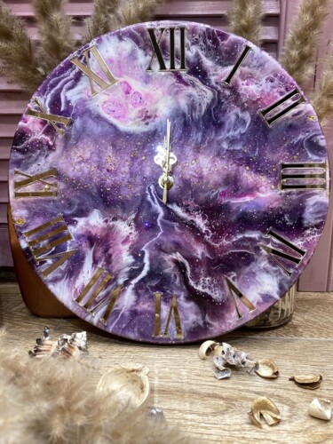 设计 标题为“Wall Clock” 由Maria Tsyplakova, 原创艺术品, 饰品