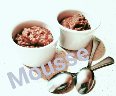 Mousse al cioccolato Fotografia intitolato "Mousse al cioccolato" da Daniela La Rovere, Opera d'arte originale, Fotografia digitale