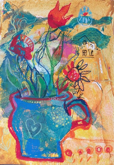 Malerei mit dem Titel "magic potion" von Irina Kindritska, Original-Kunstwerk, Acryl