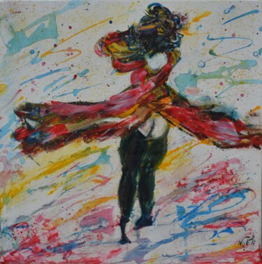 Peinture intitulée "danseuse" par Nadine Flicourt (nafli), Œuvre d'art originale, Acrylique