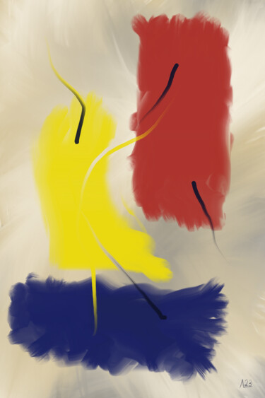 Schilderij getiteld "Intenso" door Miguel Sanguesa, Origineel Kunstwerk, Digitaal Schilderwerk