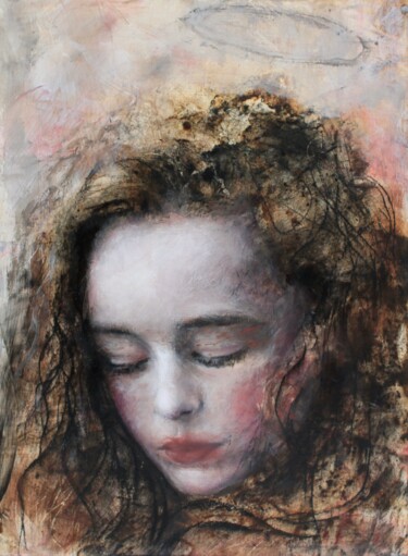 Painting titled "The hidden mystery…" by Federica Belloli, Original Artwork, Acrylic Mounted on Wood Stretcher frame