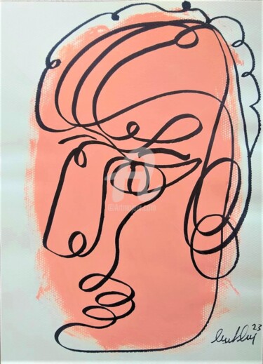 Abstract Faces Series. 1 Painting titled "Abstract Faces Seri…" by Murat Rey, Original Artwork, Acrylic