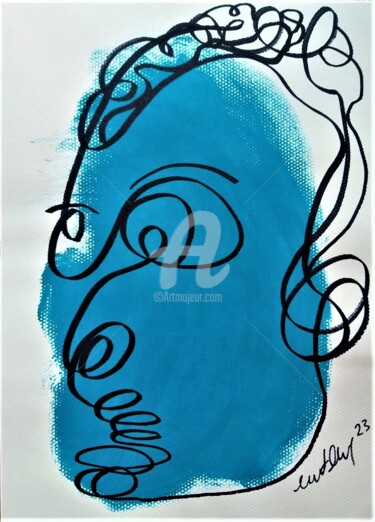 Abstract Faces Series. 3 Painting titled "Abstract Faces Seri…" by Murat Rey, Original Artwork, Acrylic