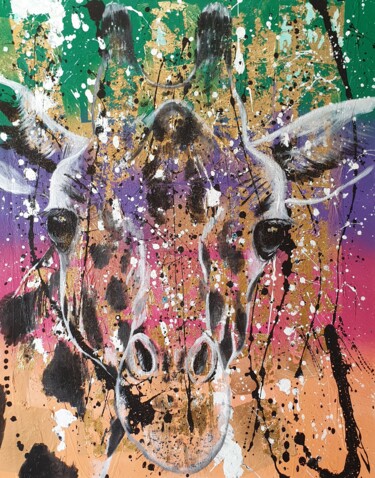 绘画 标题为“Giraffa” 由Roswitha Tretter-Geiger (Rosie Tretter), 原创艺术品, 丙烯