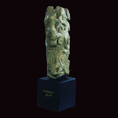 Scultura intitolato "Golden thinker" da Khalil Boubekri, Opera d'arte originale, Gesso