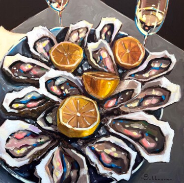 绘画 标题为“Still Life with Oys…” 由Victoria Sukhasyan, 原创艺术品, 丙烯