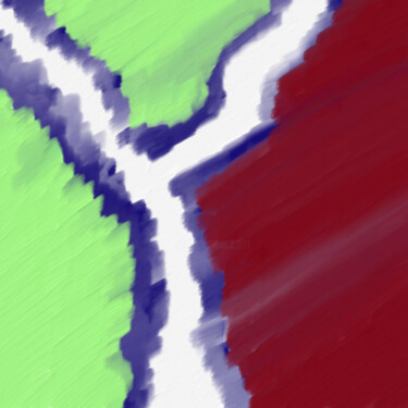 数字艺术 标题为“Red and green” 由Hans Korevaar, 原创艺术品, 数字油画