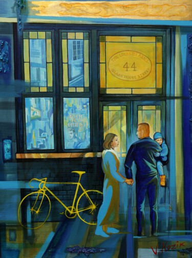 Peinture intitulée "Somewhere in London" par Vadym Kozik, Œuvre d'art originale, Huile