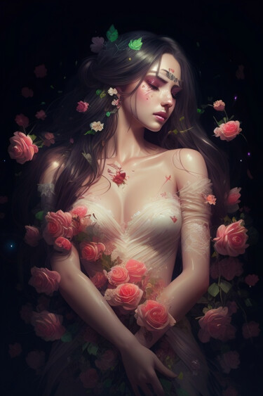 Delving into the Captivating Beauty and Enigmatic Aura "Delving into the Ca…" başlıklı Dijital Sanat Mystic Muse tarafından, Orijinal sanat, AI tarafından oluşturulan görüntü