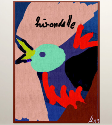 数字艺术 标题为“Oiseau” 由Rossi Roberto, 原创艺术品, 数字油画