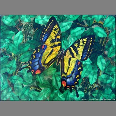 제목이 "Butterfly"인 미술작품 Jorge Gallardo로, 원작, 기름