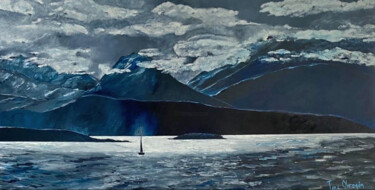 Pittura intitolato "Paisaje de Montaña" da Tere Obregon, Opera d'arte originale, Olio