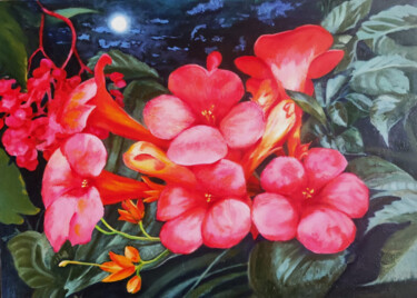 제목이 "Flores de mi Madre"인 미술작품 Elsa Alós로, 원작, 기름