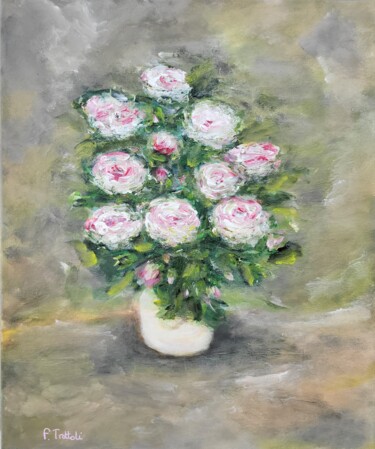 绘画 标题为“Pivoines roses - Pi…” 由Florence Trottoli, 原创艺术品, 丙烯