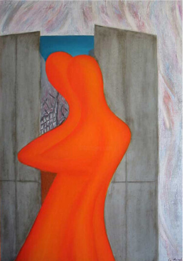 Pittura intitolato "Il Ruolo" da Gianni Mameli - Algoritmo, Opera d'arte originale, Olio