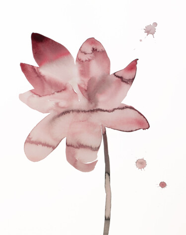Lotus 绘画 标题为“Lotus” 由Elizabeth Becker, 原创艺术品, 水彩