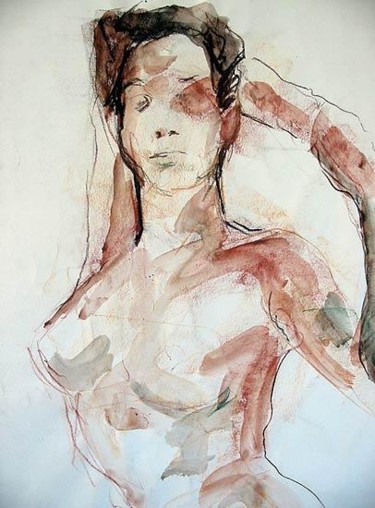 Peinture intitulée "Etude" par Karine Lemoine, Œuvre d'art originale, Huile