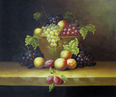 Peinture intitulée "Fruit 014" par Lermay Chang, Œuvre d'art originale, Huile Monté sur Châssis en bois