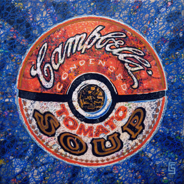 绘画 标题为“Indigo Campbell's B…” 由Camille Sohier, 原创艺术品, 数字拼贴 安装在木质担架架上