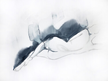 Nude No. 2 绘画 标题为“Nude No. 2” 由Elizabeth Becker, 原创艺术品, 水彩