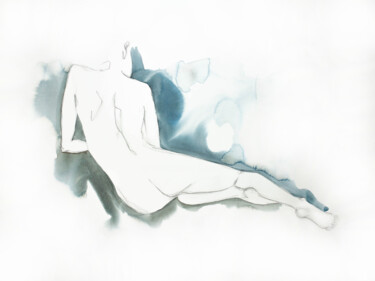 Nude No. 6 绘画 标题为“Nude No. 6” 由Elizabeth Becker, 原创艺术品, 水彩