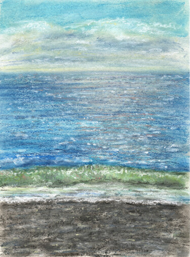 Рисунок под названием "Sea №31(Pastel)" - Elena Petrova, Подлинное произведение искусства, Пастель