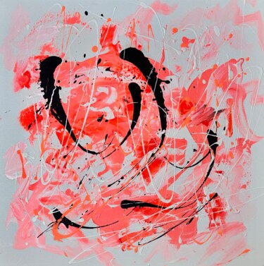 Abstract painting - Svadhistana ( human chakras collection) Peinture intitulée "Abstract painting -…" par Yuliya Nemchenko, Œuvre d'art originale, Acrylique Monté sur Châssis en bois